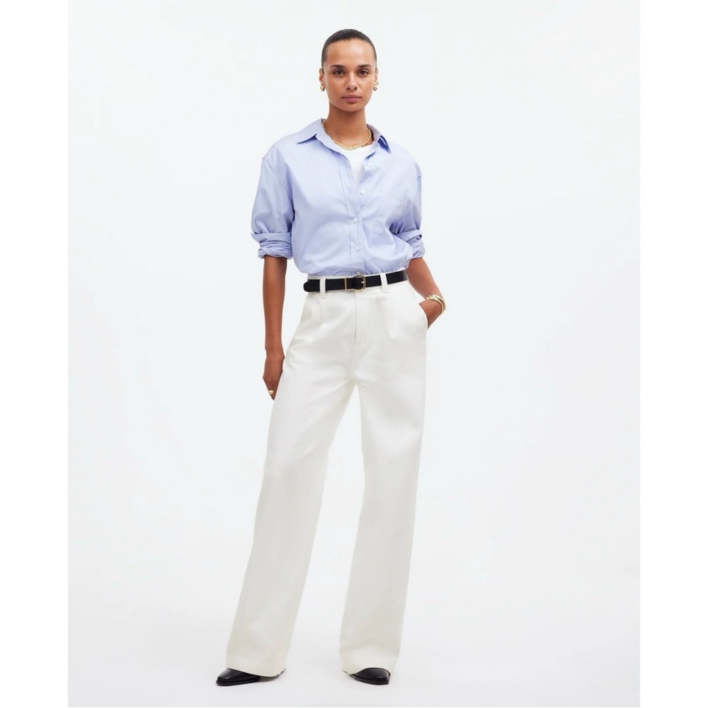 NWT Madewell Harlow Wide-Leg Jean Airy Denim Edition Tile White